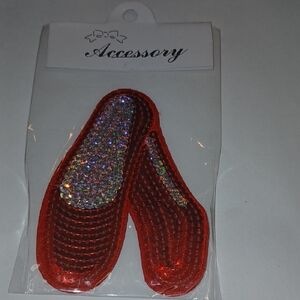 Red Sequin Shoe Patch NWT
